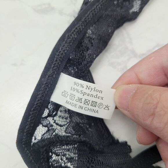 2/$20 Brand New Black Lace G String T-Back Panties Underwear One Size - Picture 6 of 6